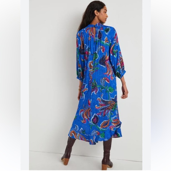 Maeve Jessamine Mock Neck Prairie Cottagecore Floral  Maxi Dress NWOT - Picture 14 of 14